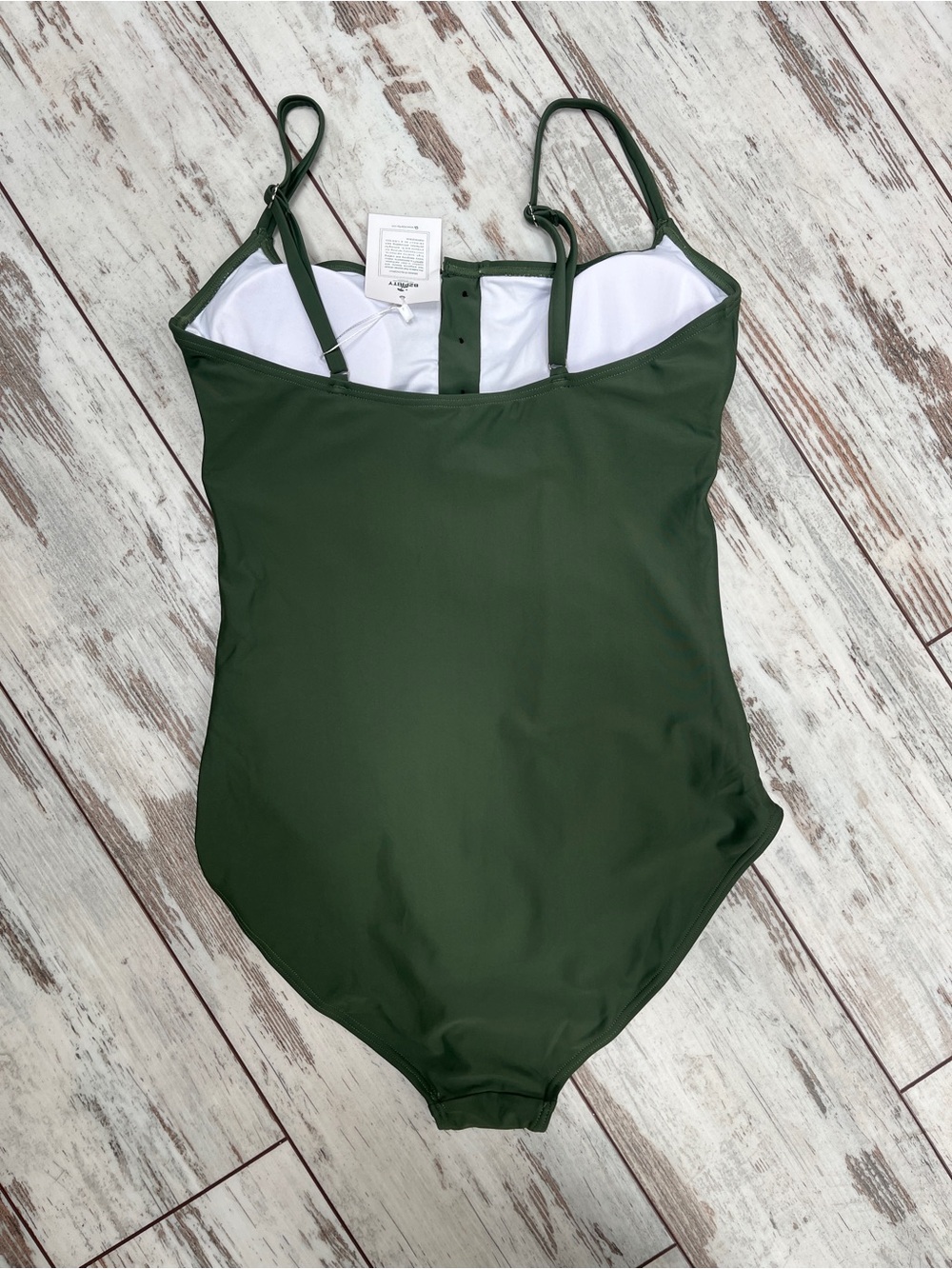 NWT B2PRITY Women Large Army Green One Piece Swimsuit Tummy Control Ruched - Picture 14 of 14